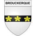 Pegatinas escudo de armas de Brouckerque adhesivo de la etiqueta engomada