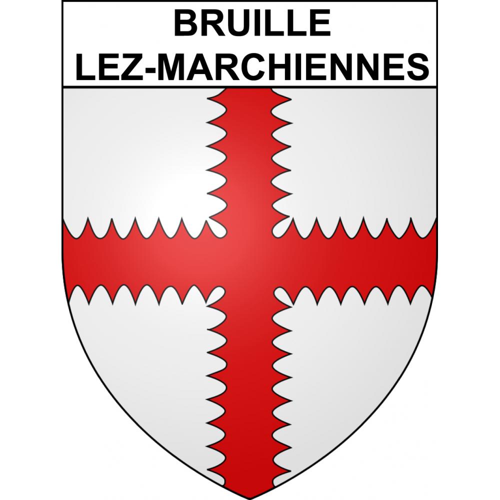 Stickers coat of arms Bruille-lez-Marchiennes adhesive sticker