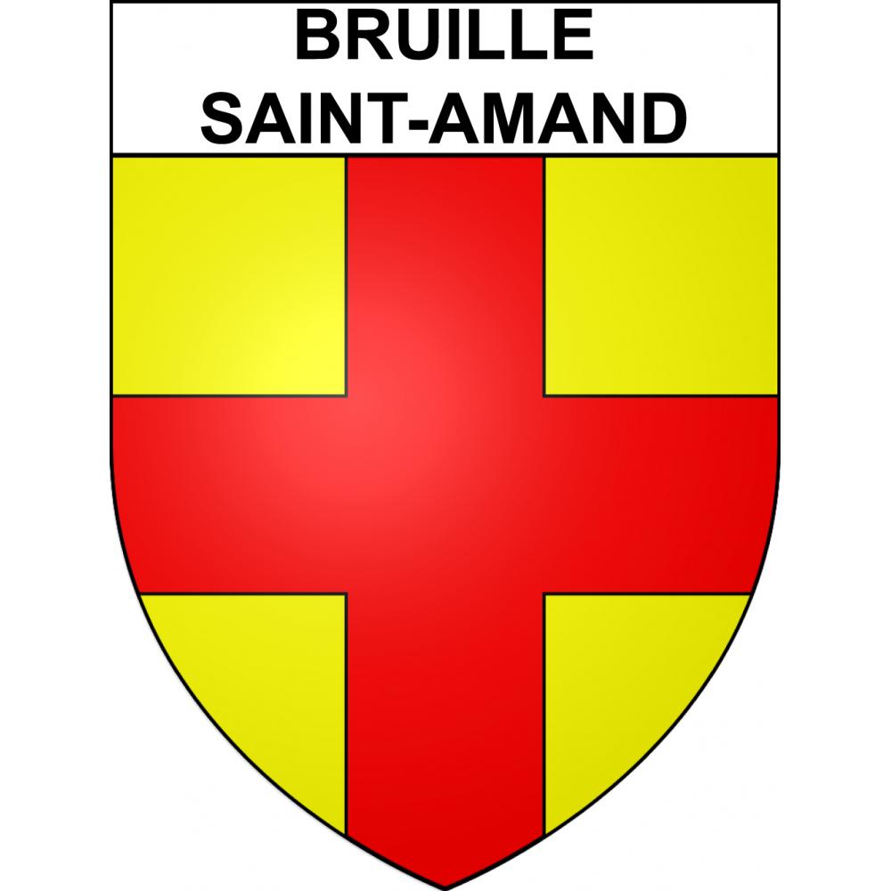 Bruille-Saint-Amand 59 ville sticker blason écusson autocollant adhésif