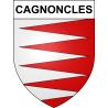 Pegatinas escudo de armas de Cagnoncles adhesivo de la etiqueta engomada