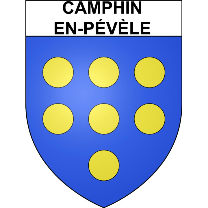 Pegatinas escudo de armas de Camphin-en-Pévèle adhesivo de la etiqueta engomada