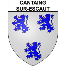 Pegatinas escudo de armas de Cantaing-sur-Escaut adhesivo de la etiqueta engomada