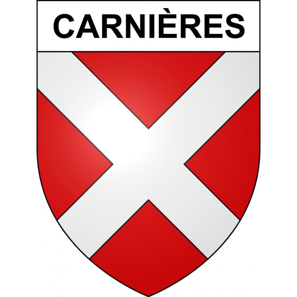 Pegatinas escudo de armas de Carnières adhesivo de la etiqueta engomada