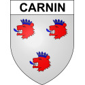 Pegatinas escudo de armas de Carnin adhesivo de la etiqueta engomada