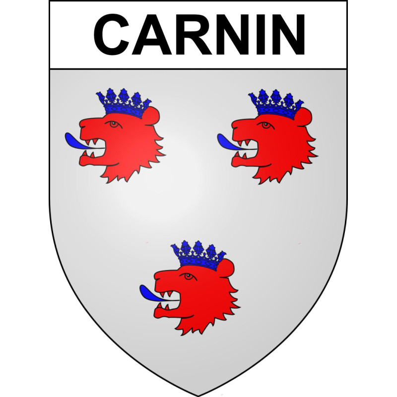 Pegatinas escudo de armas de Carnin adhesivo de la etiqueta engomada