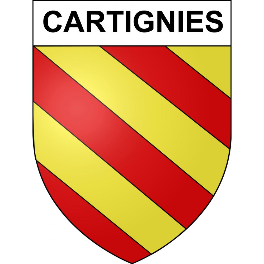 Pegatinas escudo de armas de Cartignies adhesivo de la etiqueta engomada