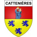 Cattenières 59 ville sticker blason écusson autocollant adhésif
