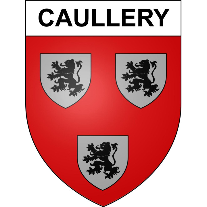 Pegatinas escudo de armas de Caullery adhesivo de la etiqueta engomada