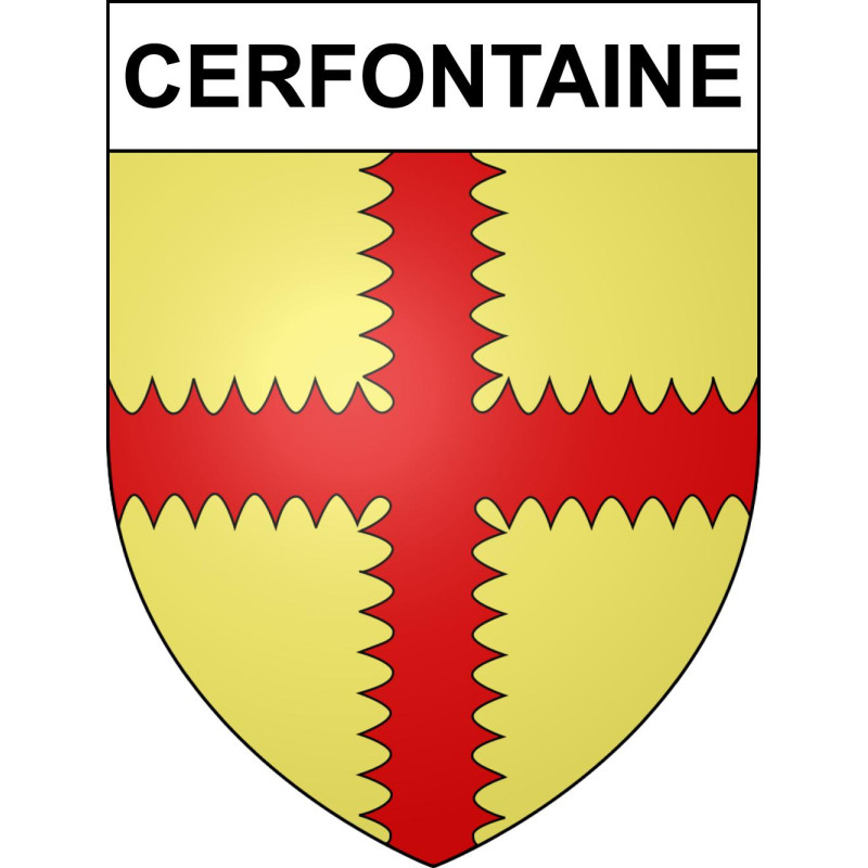 Cerfontaine 59 ville sticker blason écusson autocollant adhésif