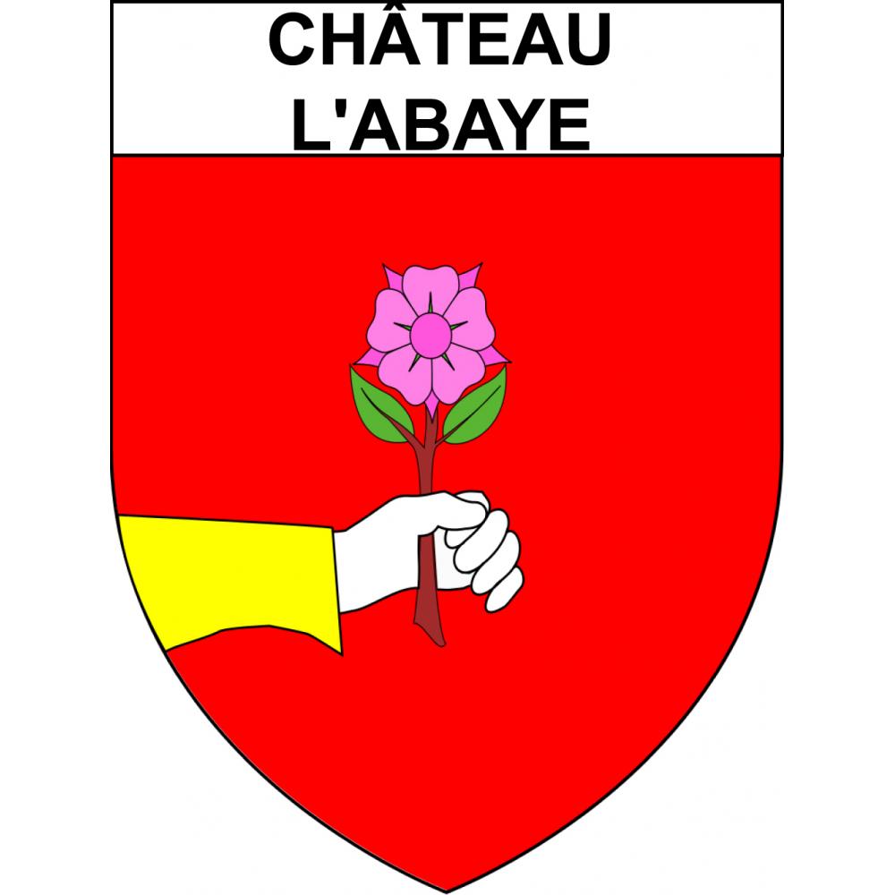 Château-l'Abaye Sticker wappen, gelsenkirchen, augsburg, klebender aufkleber