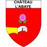 Pegatinas escudo de armas de Château-l'Abaye adhesivo de la etiqueta engomada