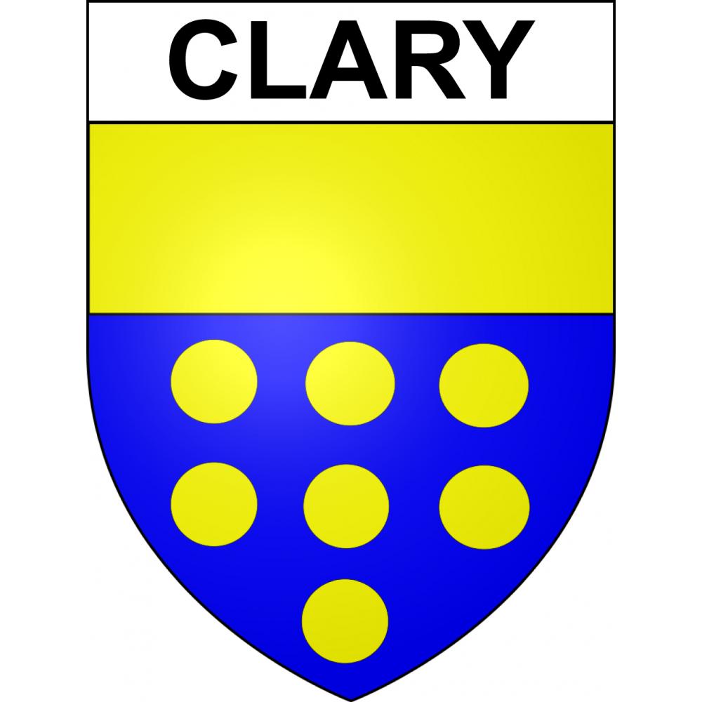 Clary 59 ville sticker blason écusson autocollant adhésif