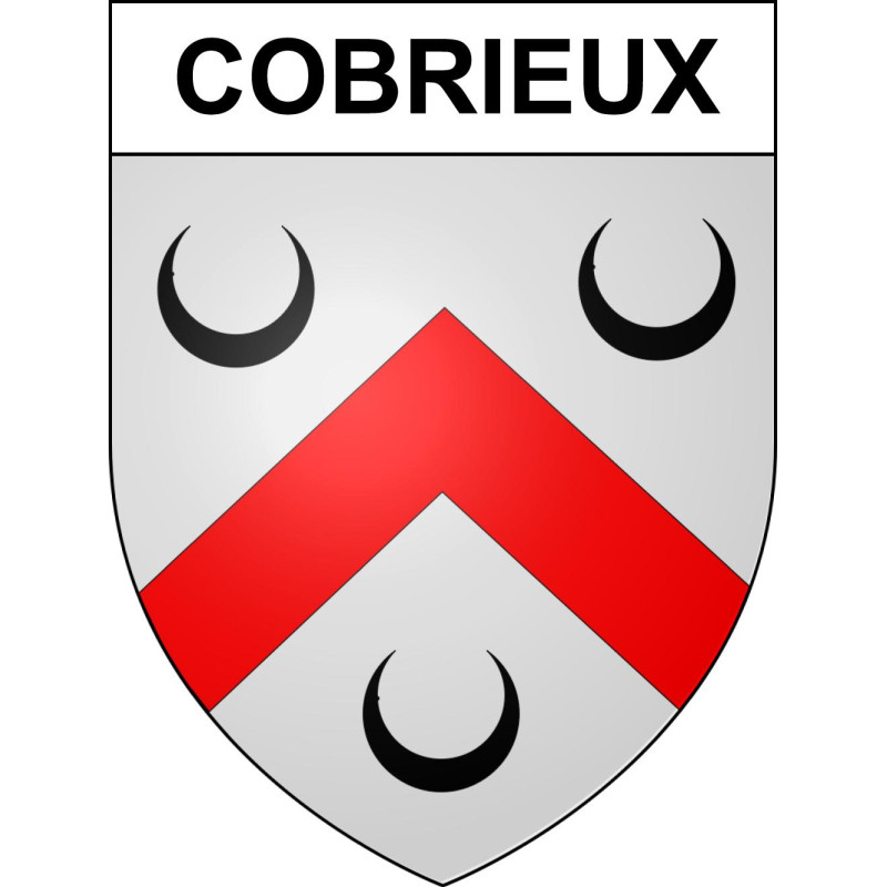Pegatinas escudo de armas de Cobrieux adhesivo de la etiqueta engomada