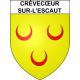 Pegatinas escudo de armas de Crèvecœur-sur-l’Escaut adhesivo de la etiqueta engomada