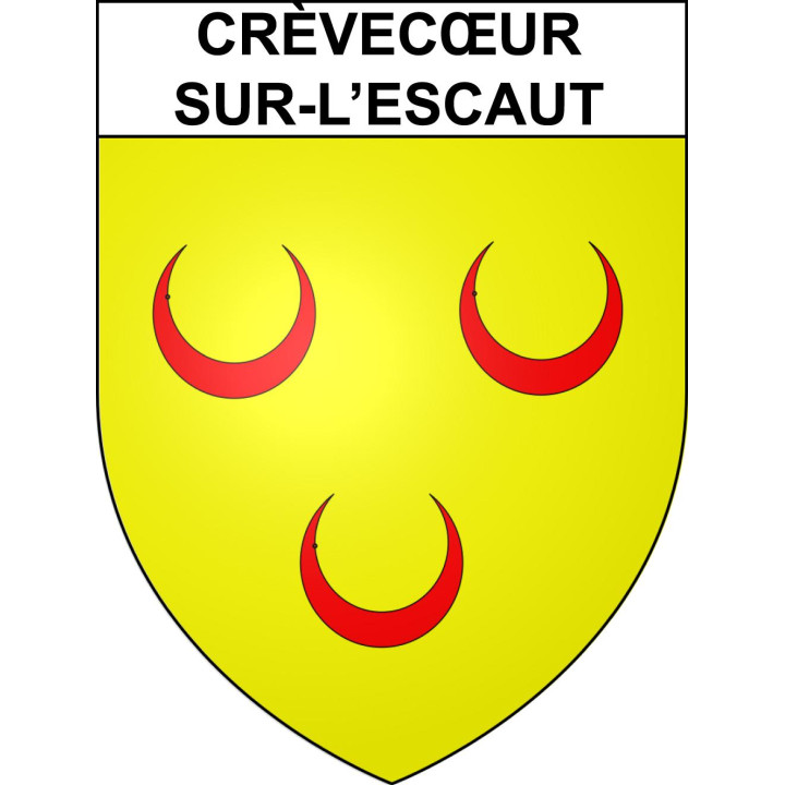 Crèvecœur-sur-l’Escaut 59 ville sticker blason écusson autocollant adhésif