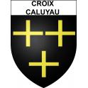 Croix-Caluyau 59 ville sticker blason écusson autocollant adhésif