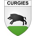 Curgies 59 ville sticker blason écusson autocollant adhésif