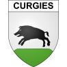Pegatinas escudo de armas de Curgies adhesivo de la etiqueta engomada