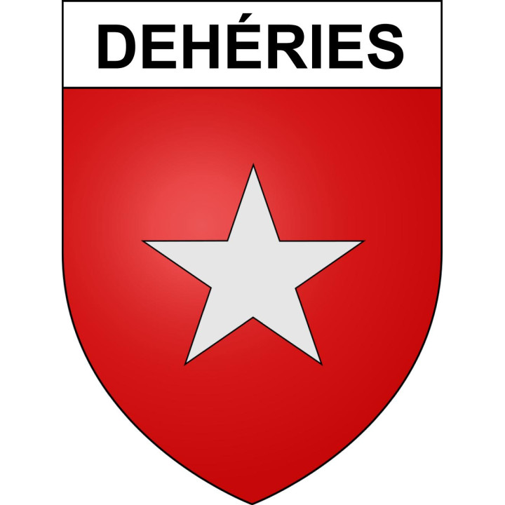 Dehéries 59 ville sticker blason écusson autocollant adhésif