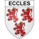 Pegatinas escudo de armas de Eccles adhesivo de la etiqueta engomada