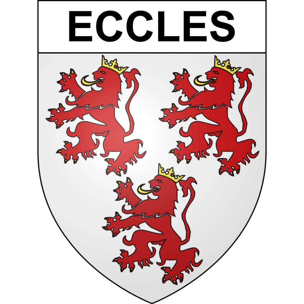 Pegatinas escudo de armas de Eccles adhesivo de la etiqueta engomada