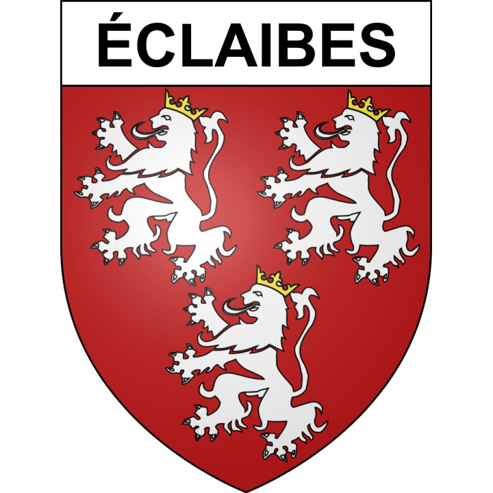 Éclaibes 59 ville sticker blason écusson autocollant adhésif