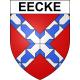 Pegatinas escudo de armas de Eecke adhesivo de la etiqueta engomada