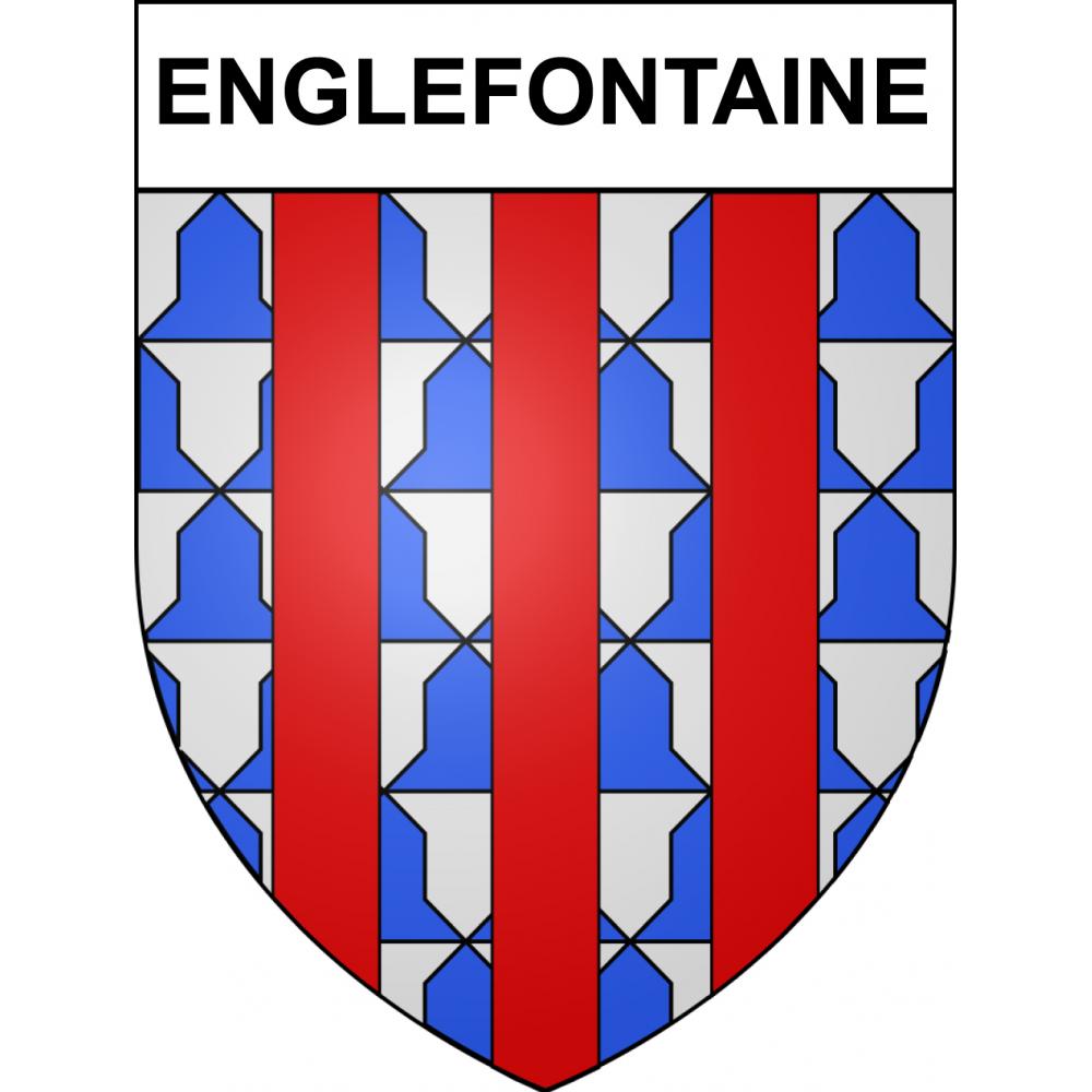 Pegatinas escudo de armas de Englefontaine adhesivo de la etiqueta engomada
