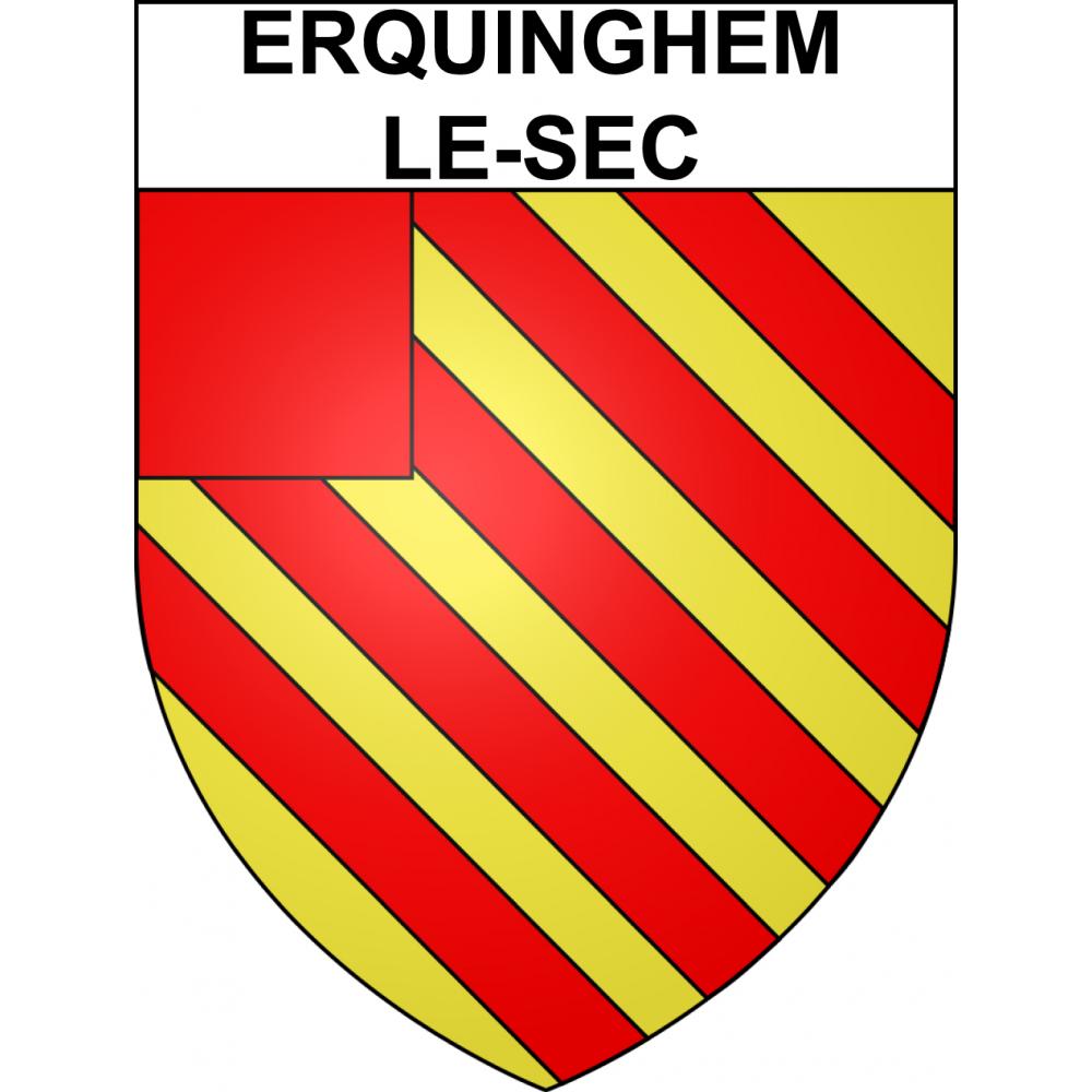 Erquinghem-le-Sec 59 ville sticker blason écusson autocollant adhésif