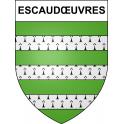 Escaudœuvres 59 ville sticker blason écusson autocollant adhésif