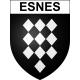 Esnes 59 ville sticker blason écusson autocollant adhésif