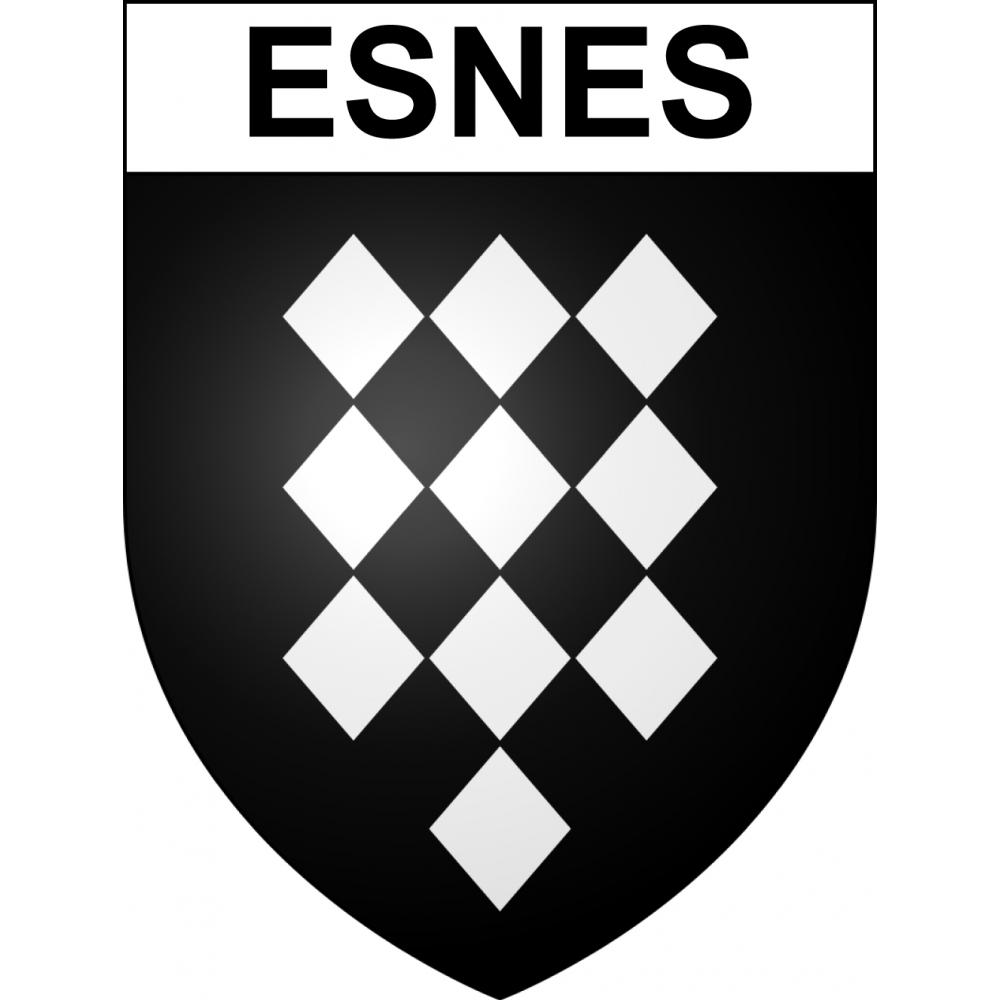 Esnes 59 ville sticker blason écusson autocollant adhésif