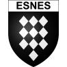 Esnes 59 ville sticker blason écusson autocollant adhésif