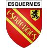 Esquermes 59 ville sticker blason écusson autocollant adhésif