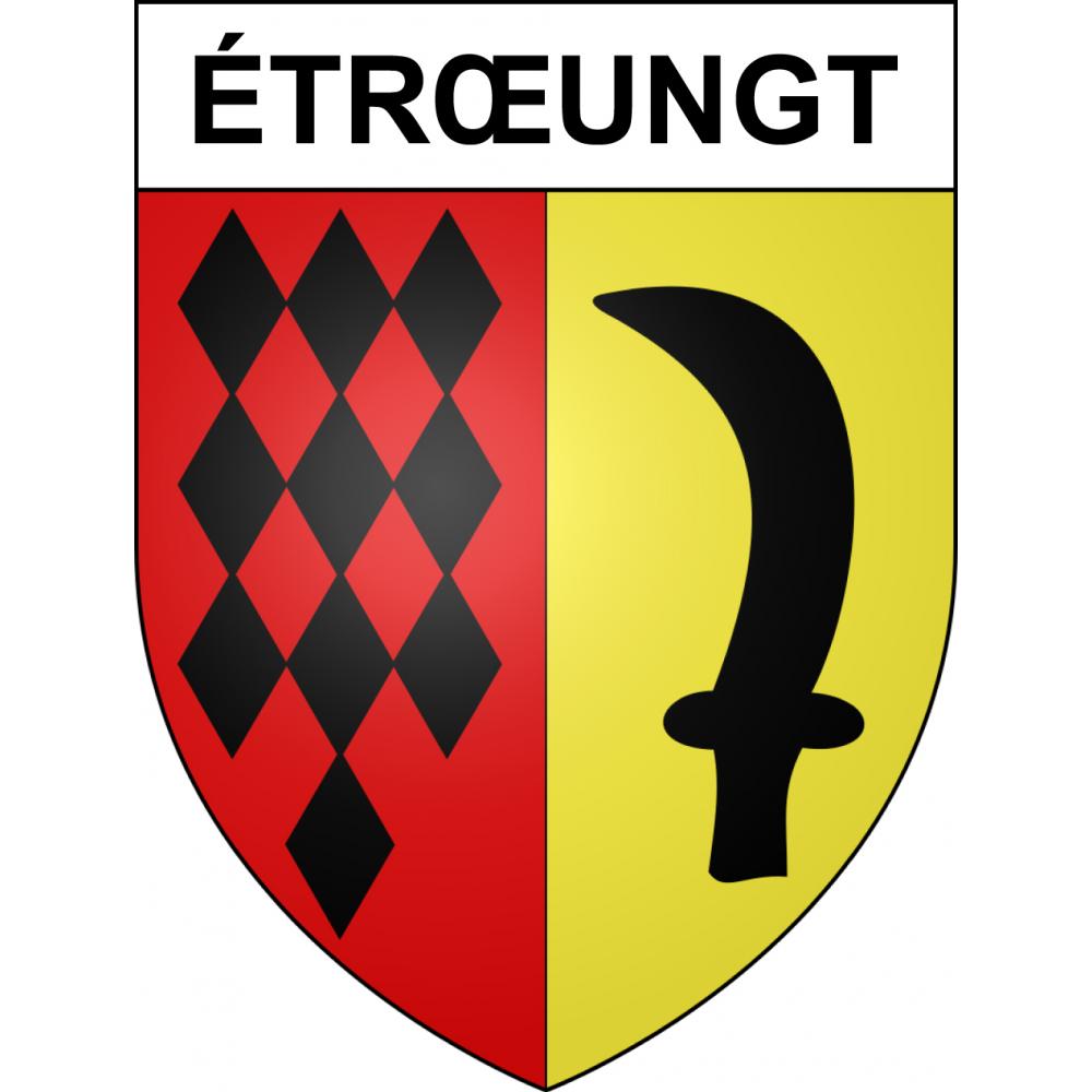 Étrœungt 59 ville sticker blason écusson autocollant adhésif