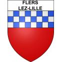 Flers-lez-Lille 59 ville sticker blason écusson autocollant adhésif