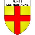 Flines-lès-Mortagne 59 ville sticker blason écusson autocollant adhésif