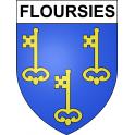Floursies 59 ville sticker blason écusson autocollant adhésif