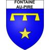 Pegatinas escudo de armas de Fontaine-au-Pire adhesivo de la etiqueta engomada