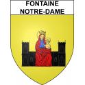 Fontaine-Notre-Dame Sticker wappen, gelsenkirchen, augsburg, klebender aufkleber