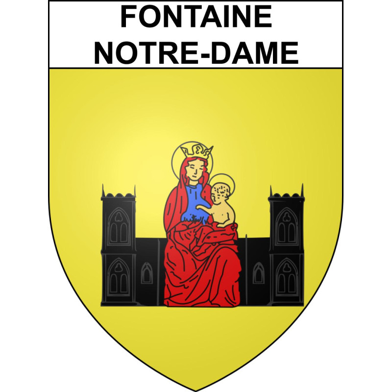 Stickers coat of arms Fontaine-Notre-Dame adhesive sticker