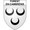 Forest-en-Cambrésis Sticker wappen, gelsenkirchen, augsburg, klebender aufkleber