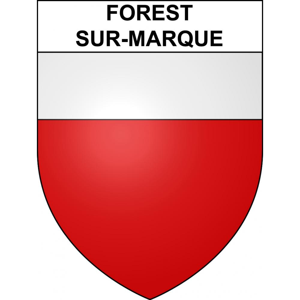 Forest-sur-Marque Sticker wappen, gelsenkirchen, augsburg, klebender aufkleber