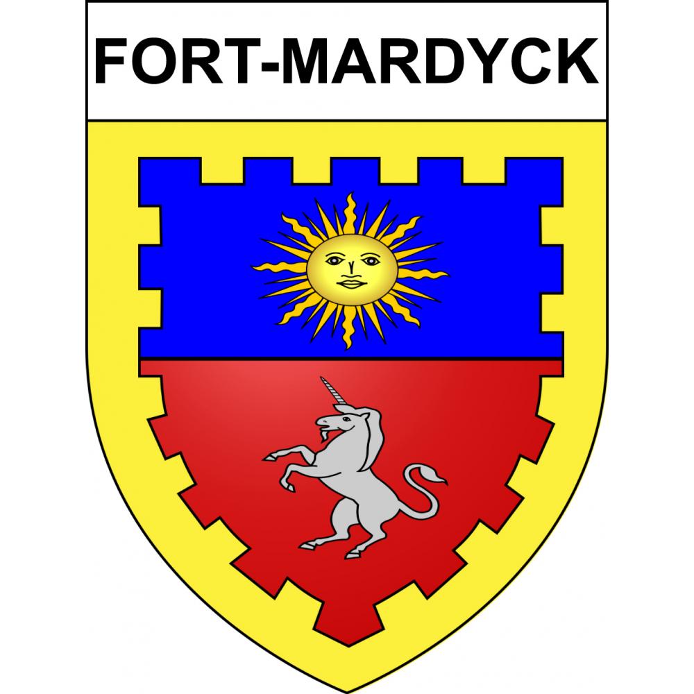 Pegatinas escudo de armas de Fort-Mardyck adhesivo de la etiqueta engomada