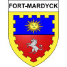 Pegatinas escudo de armas de Fort-Mardyck adhesivo de la etiqueta engomada