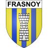 Pegatinas escudo de armas de Frasnoy adhesivo de la etiqueta engomada
