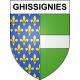 Ghissignies Sticker wappen, gelsenkirchen, augsburg, klebender aufkleber