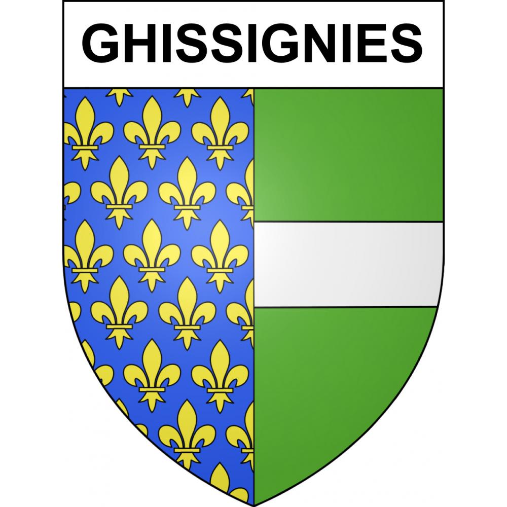 Ghissignies Sticker wappen, gelsenkirchen, augsburg, klebender aufkleber