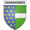 Ghissignies 59 ville sticker blason écusson autocollant adhésif