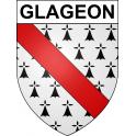 Pegatinas escudo de armas de Glageon adhesivo de la etiqueta engomada